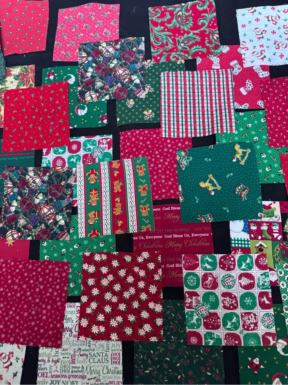 Pre-cut 5x5 Christmas/Holiday print cotton squares